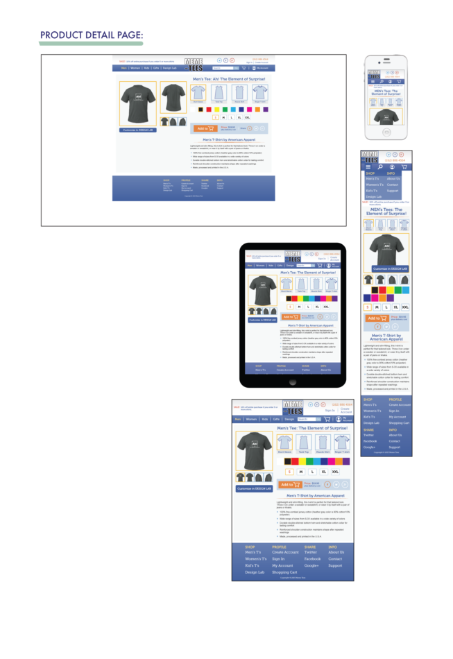 Responsive Product Detail Page